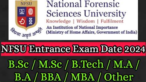 nfsu entrance result date 2024